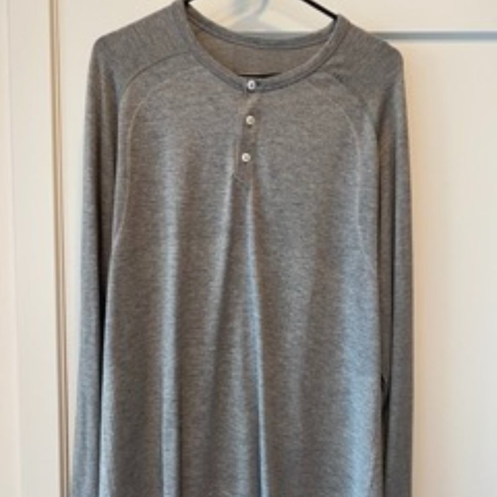 Men's Lululemon Henley Metal Vent Tech Shirt(Long Sleeve)